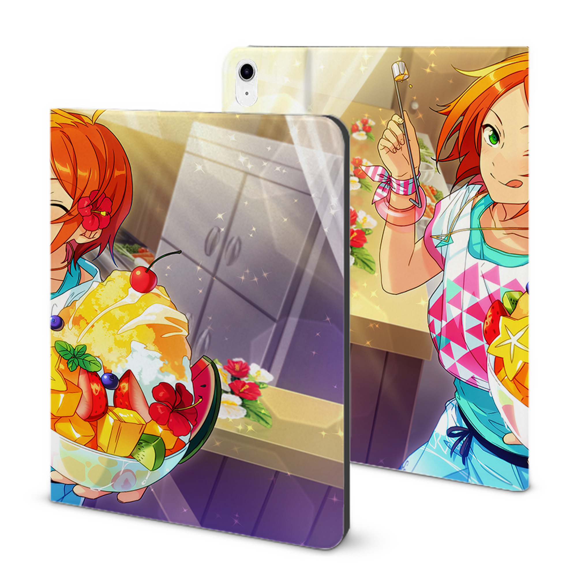 （画像用） あんさんぶるスターズ! Ensemble Stars IPad ケース ブック型 PUレザー TPU 耐衝撃 軽量 薄型 ペン収納なし 全面保護 IPad 各モデル対応